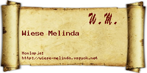 Wiese Melinda névjegykártya